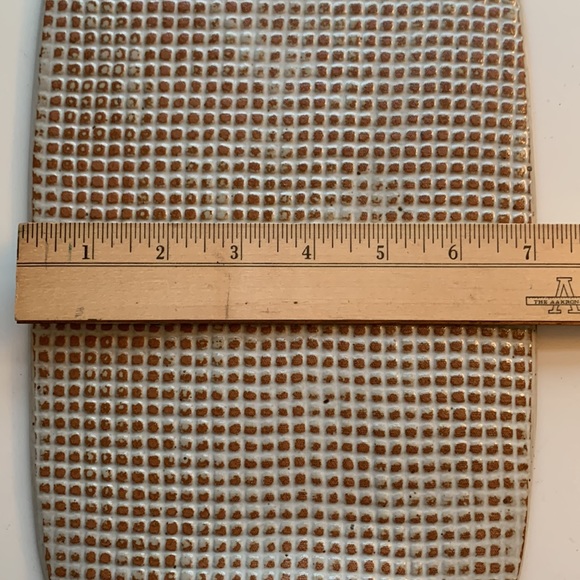 NEW Handmade Pottery Cheese Board Tray with White Inlaid Design on Stoneware - Picture 8 of 8